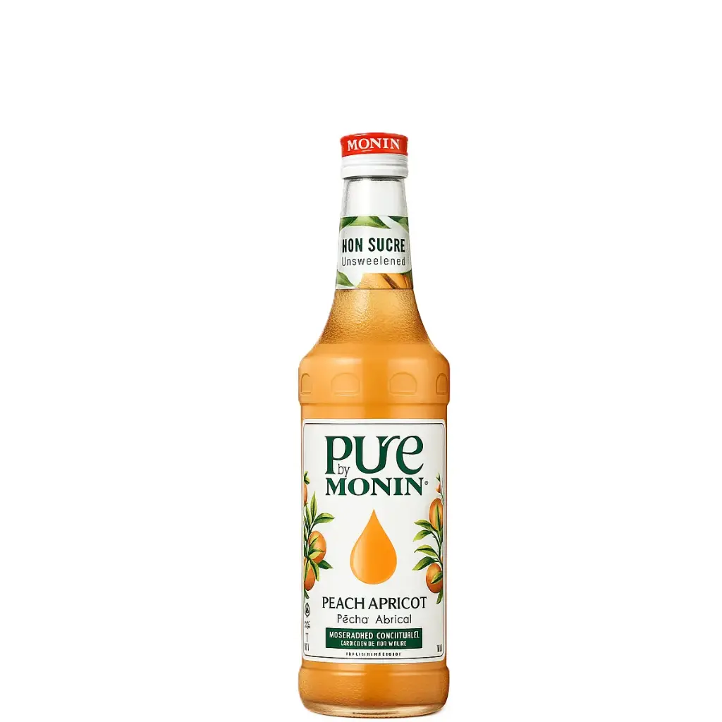 MONIN PURE Sirop Goût Pêche / Abricot