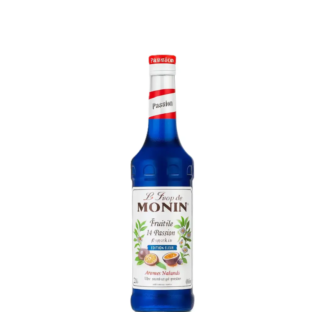 MONIN Sirop Goût Fruit de la Passion Édition Bleue