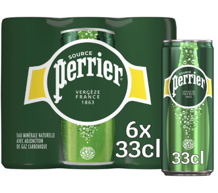 [PERRIER0-CANS-0330-0006] PERRIER Eau Minérale Naturelle Gazeuse
