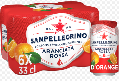 [SPARANCI-CANS-0330-0006] SAN PELLEGRINO Aranciata Boisson Petillante au Jus d'Orange