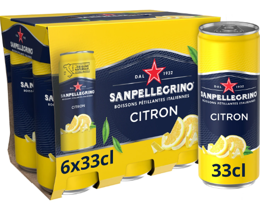 [SPLIMONA-CANS-0330-0006] SAN PELLEGRINO Limonata Eau Pétillante au Jus de Citron