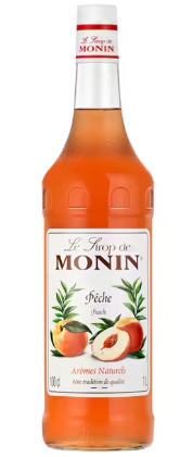 [MON1PECH-VERR-1000-0001] MONIN Sirop Goût Pêche verre 1L