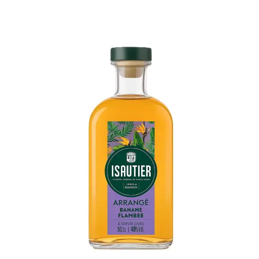 [ISAUBAFA-VERR-0500-0001] ISAUTIER Rhum arrangé Banane Flambées 40°