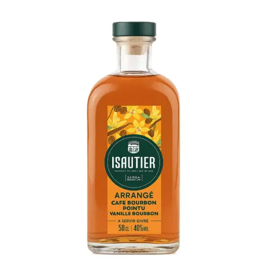 [ISAUCAVA-VERR-0500-0001] ISAUTIER Rhum Arrangé Café Bourbon Pointu Vanille Bourbon 40°